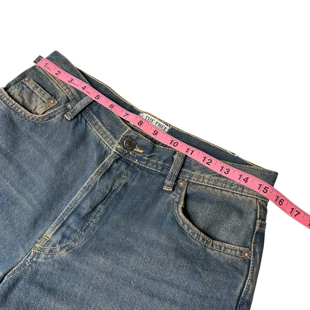 Free People We The Free Maggie Mid-Rise Straight Jeans Back Alley Wash 26